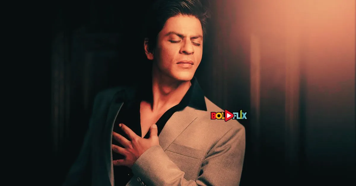 Shah Rukh Khan in a classic Bollywood movie scene